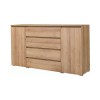 Komoda w kolorze dąb riviera 4 szuflady 2 drzwi 184 cm – nowoczesna komoda do salonu i sypialni Cosmic C06