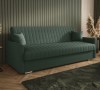 Sofa rozkładana 3-osobowa Bona plecionka ciemnozielona – sofa z funkcją spania