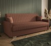 Sofa rozkładana 3-osobowa Bona plecionka miedziana – sofa z funkcją spania
