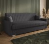 Sofa rozkładana 3-osobowa Bona plecionka ciemnoszara – sofa z funkcją spania