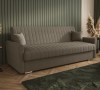Sofa rozkładana 3-osobowa Bona boucle ciemnobeżowy – sofa z funkcją spania