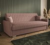 Sofa rozkładana 3-osobowa Bona boucle brudny róż – sofa z funkcją spania