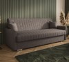 Sofa rozkładana 3-osobowa Bona welur brązowy – sofa z funkcją spania