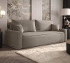 Sofa rozkładana 3-osobowa Rome ciemnobeżowa – kanapa z funkcją spania i pojemnikiem, tkanina boucle