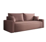 Sofa rozkładana Rome 3 - osobowa z pojemnikiem, boucle brudny róż