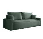 Sofa rozkładana Rome 3 - osobowa z pojemnikiem, boucle ciemnozielony