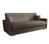 Sofa rozkładana 3-osobowa Bona welur brązowy – sofa z funkcją spania