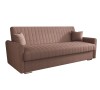Sofa rozkładana 3-osobowa Bona boucle brudny róż – sofa z funkcją spania