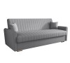 Sofa rozkładana 3-osobowa Bona plecionka jasnoszara – sofa z funkcją spania