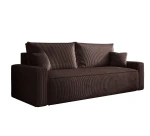 Sofa rozkładana Rome 3 - osobowa z pojemnikiem, sztruks ciemnobrązowy