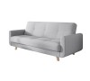 Jasnoszara sofa rozkładana Milo w salonie – nowoczesna kanapa z funkcją spania