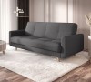 Ciemnoszara sofa rozkładana Milo w salonie – nowoczesna kanapa z funkcją spania