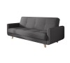 Ciemnoszara sofa rozkładana Milo w salonie – nowoczesna kanapa z funkcją spania