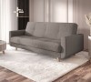 Brązowa sofa rozkładana Milo w salonie – nowoczesna kanapa z funkcją spania
