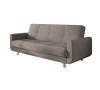 Brązowa sofa rozkładana Milo w salonie – nowoczesna kanapa z funkcją spania