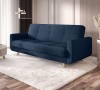 Granatowa sofa rozkładana Milo w salonie – nowoczesna kanapa z funkcją spania