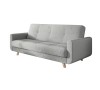 Szara sofa rozkładana Milo w salonie – nowoczesna kanapa z funkcją spania