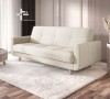 Jasnobeżowa sofa rozkładana Milo w salonie – nowoczesna kanapa z funkcją spania