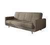 Ciemnobeżowa sofa rozkładana Milo w salonie – nowoczesna kanapa z funkcją spania