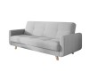 Jasnoszara sofa rozkładana Milo w salonie – nowoczesna kanapa z funkcją spania