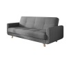 Ciemnoszara sofa rozkładana Milo w salonie – nowoczesna kanapa z funkcją spania