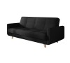 Czarna sofa rozkładana Milo w salonie – nowoczesna kanapa z funkcją spania