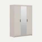 Szafa z lustrem 133 cm Essa 3D – beż piaskowy